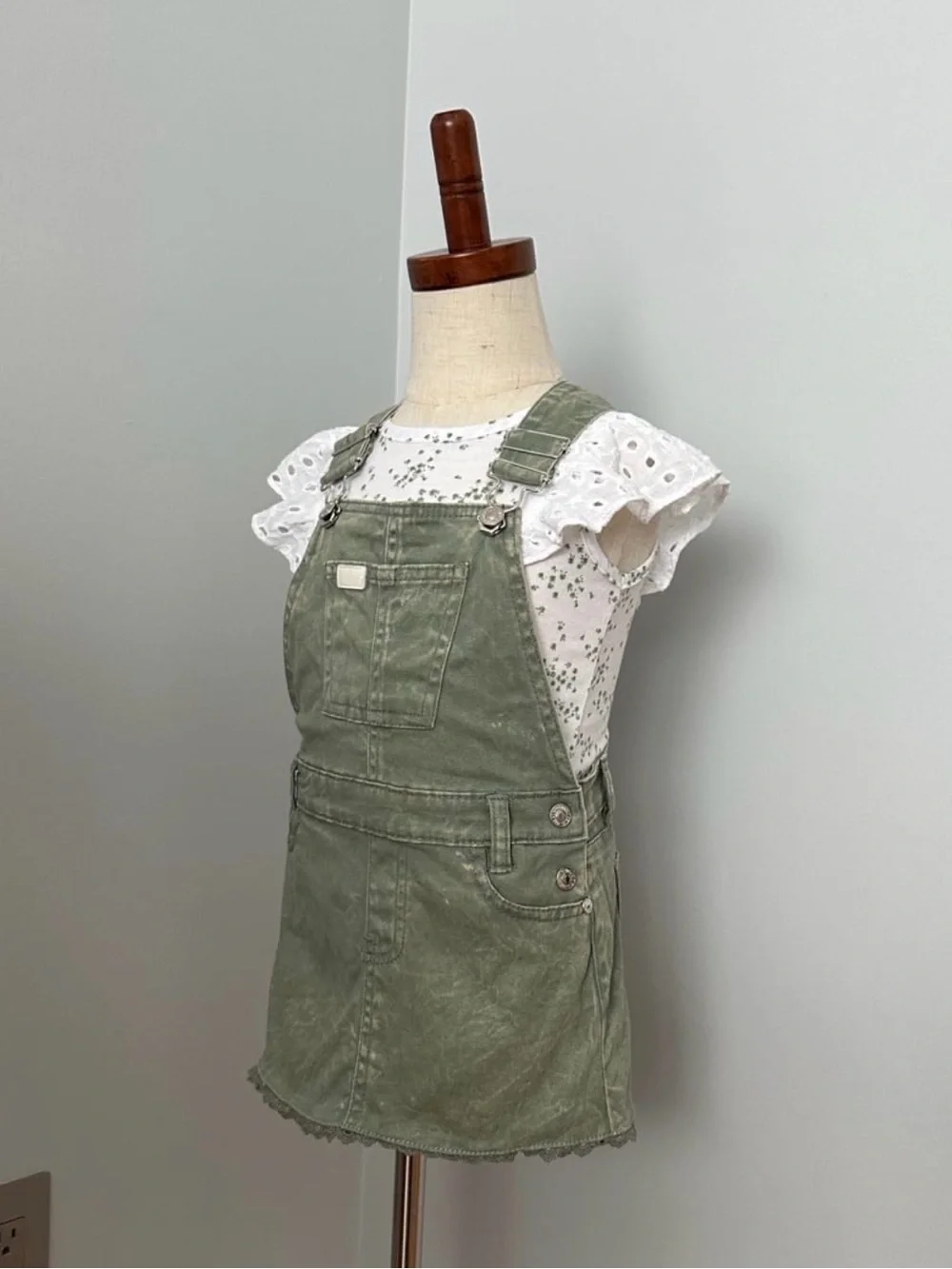7 FOR ALL MANKIND TODDLER GIRL OVERALL DRESS WITH TOP